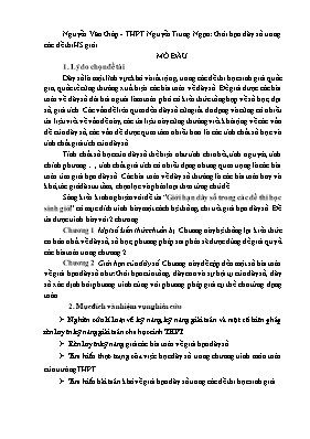 Sáng kiến kinh nghiệm Giới hạn dãy số trong các đề thi học sinh giỏi